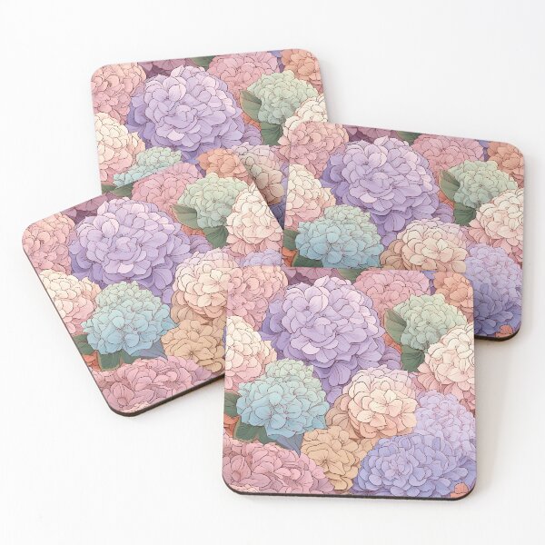 Item preview, Hydrangea Tile 18: Blue Skies and Pastel Puffs Dancing in Nature's Confetti Bowl designed and sold by TheBrainArt.