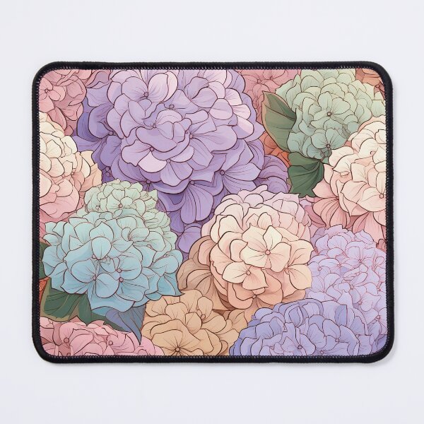 Item preview, Hydrangea Tile 18: Blue Skies and Pastel Puffs Dancing in Nature's Confetti Bowl designed and sold by TheBrainArt.