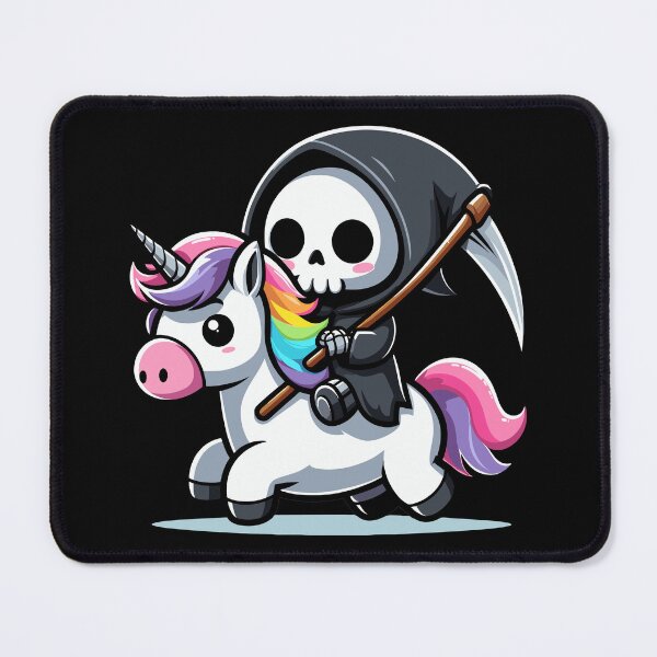 Item preview, Cute Reaper Riding Unicorn designed and sold by Kawaii-n-Spice.