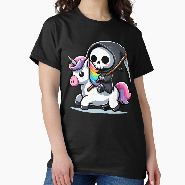 Item preview, Cute Reaper Riding Unicorn designed and sold by Kawaii-n-Spice.