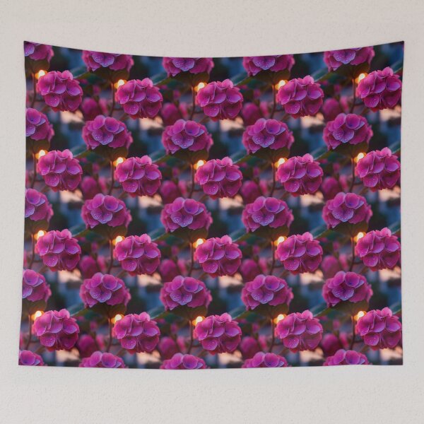 Item preview, Hydrangea Tile 19: Blue Skies and Pastel Puffs Dancing in Nature's Confetti Bowl designed and sold by TheBrainArt.
