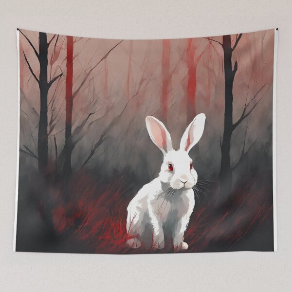 Item preview, Spooky White Rabbit designed and sold by LittleGoblinPrs.