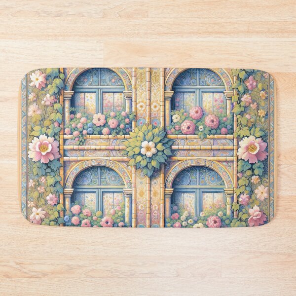 Item preview, Bouquet Balustrade : Blossom Tiles designed and sold by TheCheckerwell.