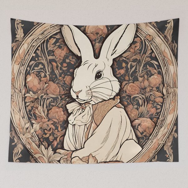 Item preview, Art Nouveau Rabbit 2 designed and sold by LittleGoblinPrs.