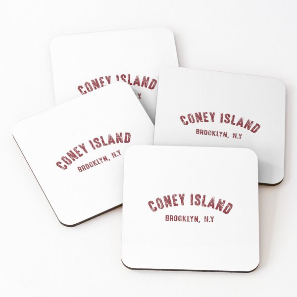 Item preview, Vintage Coney Island Amusement park - Brooklyn, New York - old red print designed and sold by retropetrol.