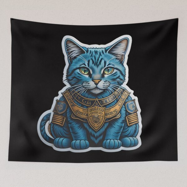 Item preview, police cat designed and sold by cuatrilenio.