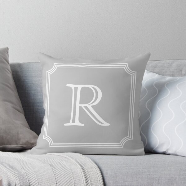 Item preview, Silver Gray Stylish And Elegant Monogram R designed and sold by rewstudio.