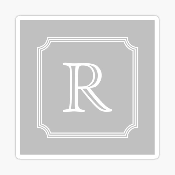 Artikel-Vorschau von Silbernes graues stilvolles und elegantes Monogramm R, designt und verkauft von rewstudio.