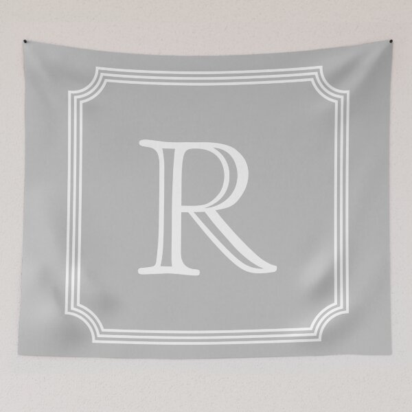 Item preview, Silver Gray Stylish And Elegant Monogram R designed and sold by rewstudio.