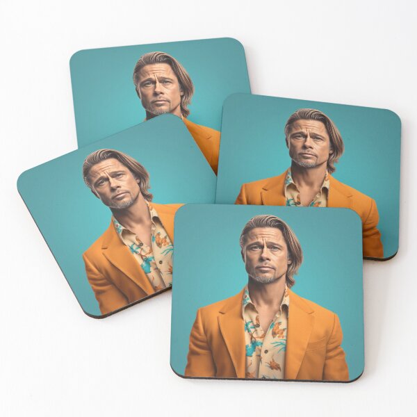 Item preview, Cyan Shadows: The Hyper-Realistic Edge of Brad Pitt designed and sold by ZuelowArt.