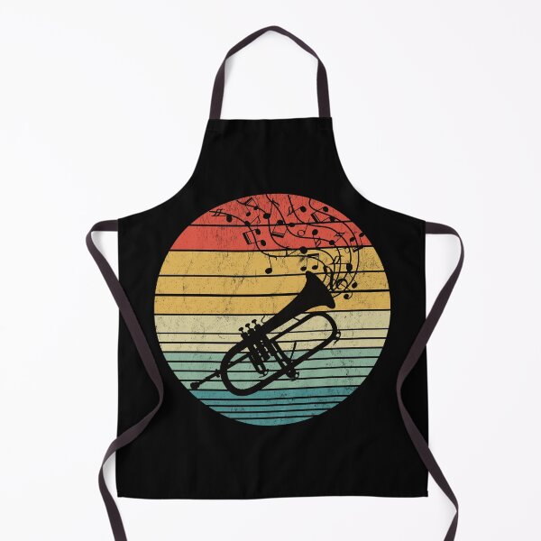 Item preview, Flugelhorn And Music Notes On Vintage Sunset designed and sold by Primroaddesigns.