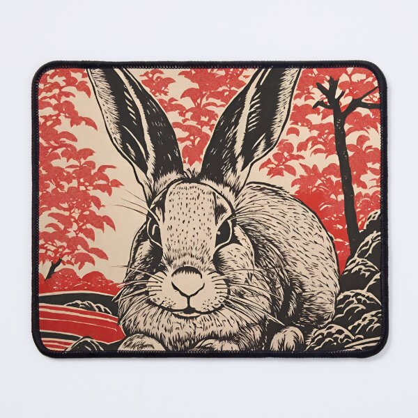 Item preview, Wood Block Rabbit designed and sold by LittleGoblinPrs.
