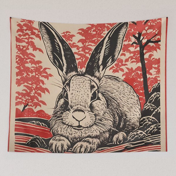 Item preview, Wood Block Rabbit designed and sold by LittleGoblinPrs.