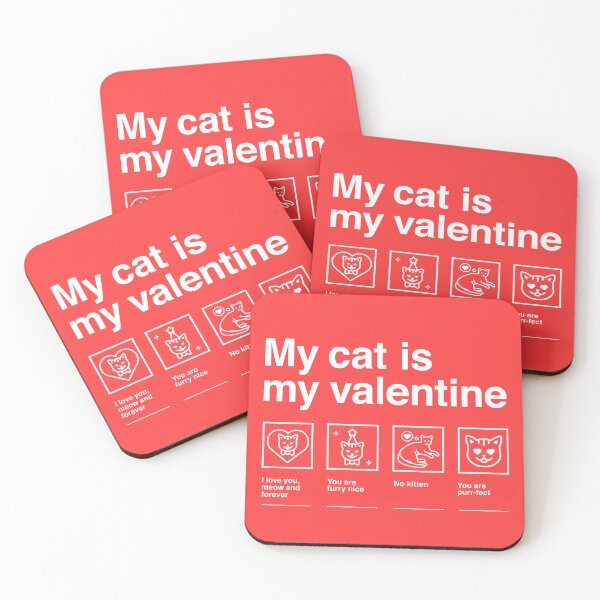 Item preview, My Cat Is My Valentine Funny designed and sold by Identity Club Co.