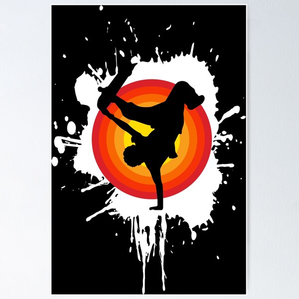 Skateboarder Paint Drip Poster