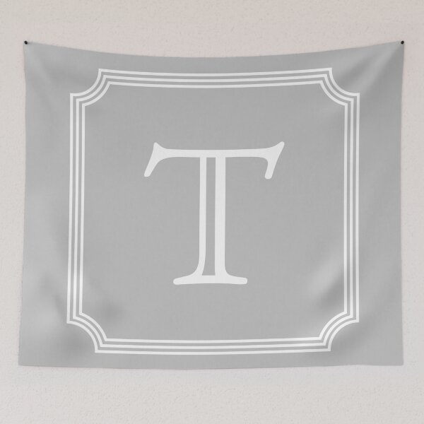 Item preview, Silver Gray Stylish And Elegant Monogram T designed and sold by rewstudio.