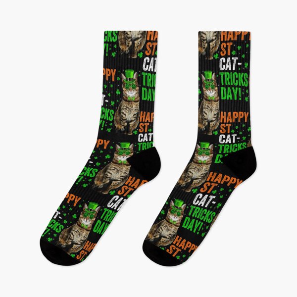 Item preview, Happy St Cat Tricks Day Shamrock Irish Saint Patrick's Day designed and sold by BalladOfZeus.