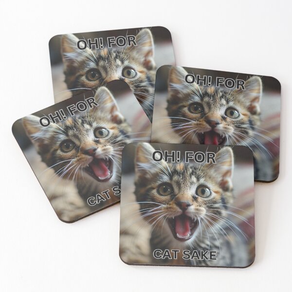 Item preview, OH! FOR CAT SAKE, Cat lovers Tee, Paws and Perplexity, Cattitude Chronicles designed and sold by Terry-Salsa.