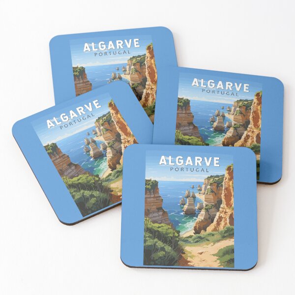 Item preview, Algarve Portugal Travel Art Vintage designed and sold by KrisSidDesigns.