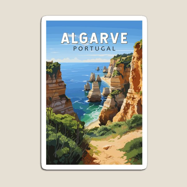 Artikel-Vorschau von Algarve Portugal Reisekunst Vintage, designt und verkauft von KrisSidDesigns.