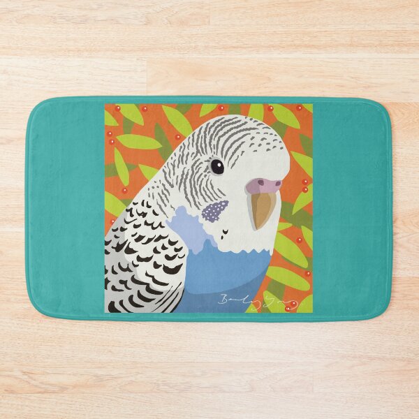 Item preview, Happy Budgie On Bright Background designed and sold by Beverley Young.