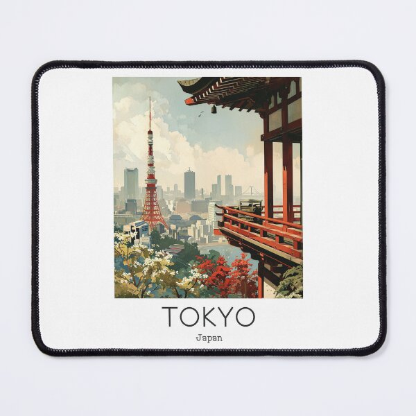 Item preview, A Vintage Travel Illustration of Tokyo - Japan designed and sold by GoodOldVintage.