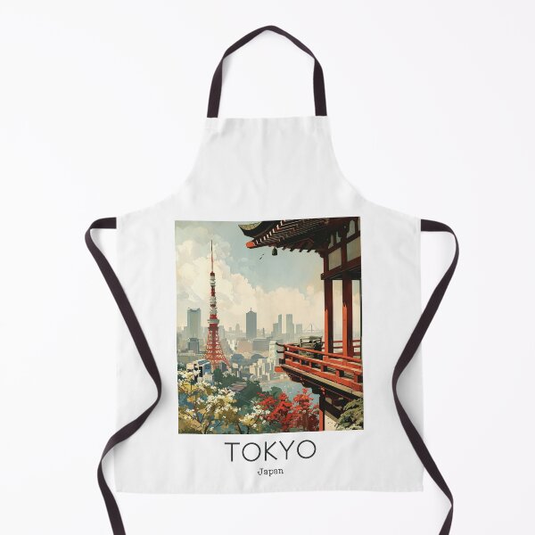 Artikelvorschau, Eine Vintage-Reiseillustration von Tokio - Japan entworfen und verkauft von GoodOldVintage.