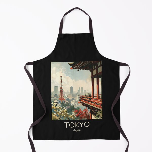 Artikelvorschau, Eine Vintage-Reiseillustration von Tokio - Japan entworfen und verkauft von GoodOldVintage.