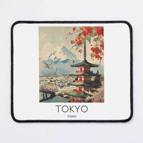 Item preview, A Vintage Travel Illustration of Tokyo - Japan designed and sold by GoodOldVintage.