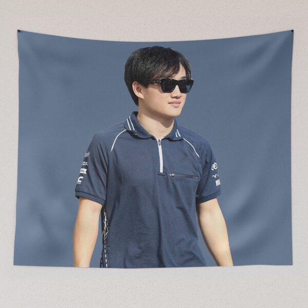 Item preview, Yuki Tsunoda F1 Driver in Sunglasses Alpha F1 Team Daniel Teammate designed and sold by FormulaGTee1.