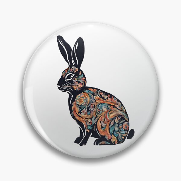 Item preview, Conejo Negro con Decoración Flora designed and sold by LittleGoblinPrs.