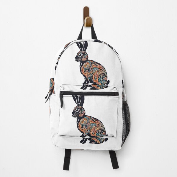 Item preview, Black Rabbit with Flora Decoration designed and sold by LittleGoblinPrs.