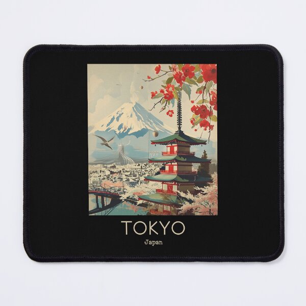 Item preview, A Vintage Travel Illustration of Tokyo - Japan designed and sold by GoodOldVintage.