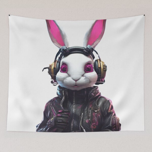 Item preview, Cyberpunk Rabbit designed and sold by LittleGoblinPrs.
