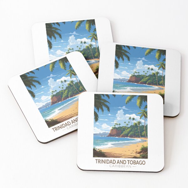 Item preview, Trinidad and Tobago Caribbean Travel Art Vintage designed and sold by KrisSidDesigns.