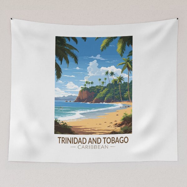 Item preview, Trinidad y Tobago Caribe Viajes Arte Vintage designed and sold by KrisSidDesigns.