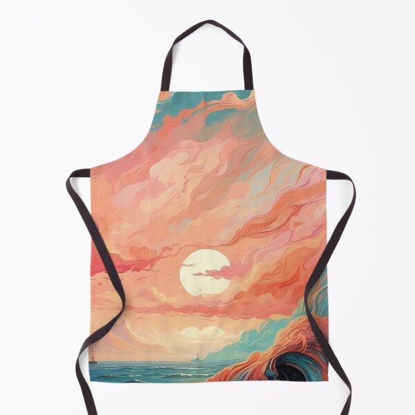 Item preview, Surreal Ocean Waves Dance Under a Vivid Sky designed and sold by ArtComixHaven.