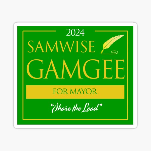 Artikel-Vorschau von Samwise Gamgee als Bürgermeister!, designt und verkauft von Archie The Corgi.