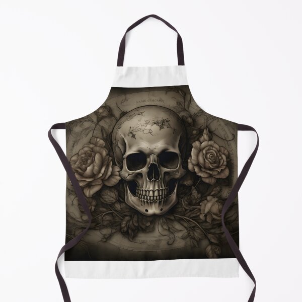 Item preview, Skull and Roses Design - Gothic Floral Home Decor Accent designed and sold by PandaTShirtShop.
