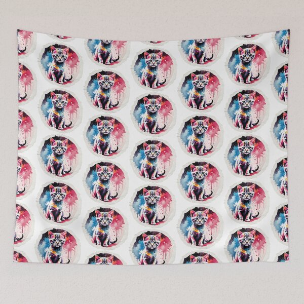 Item preview, Cute Cat Paint Splash Artwork  designed and sold by BotunPeony.