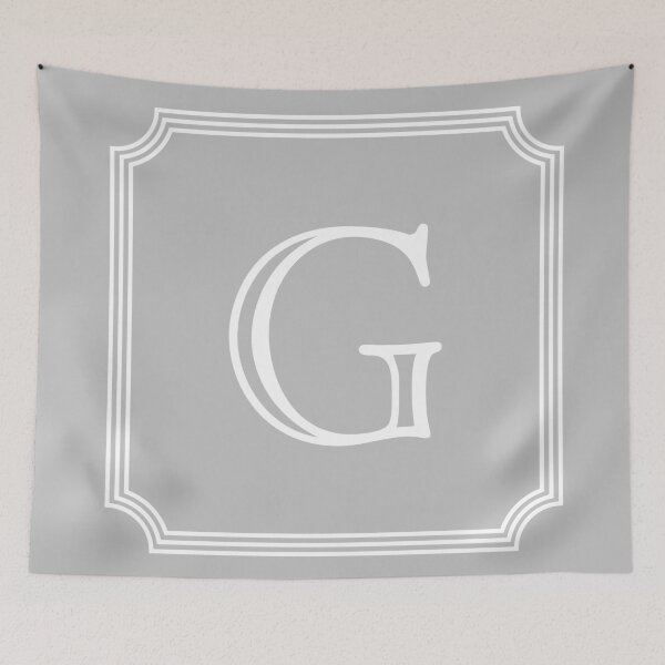 Item preview, Silver Gray Stylish And Elegant Monogram G designed and sold by rewstudio.