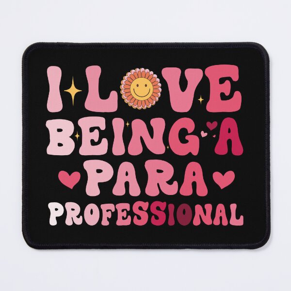 Item preview, I love being a Para professional heart valentine's day Groovy designed and sold by Be Cool (5.0) ⭐⭐⭐⭐⭐.