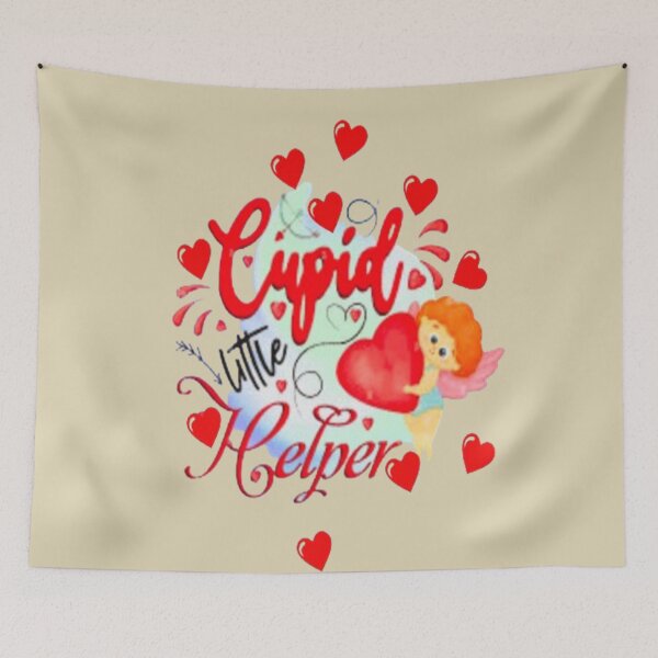 Item preview, Cupids Little Helper, Cute Lettering Design , Bee Mine For Valentine, Everyday My Valentine, you will live on in my heart designed and sold by Adri Barnard.
