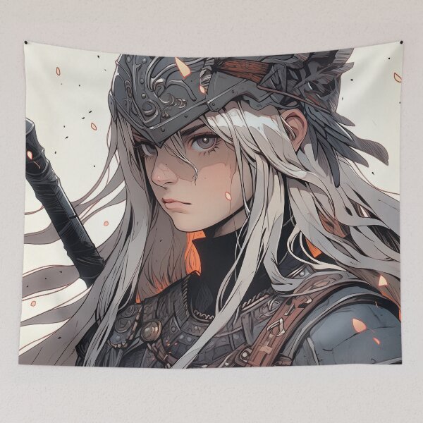 Item preview, Medieval Fantasy Warrior Princess Anime Girl designed and sold by bubblegoth.