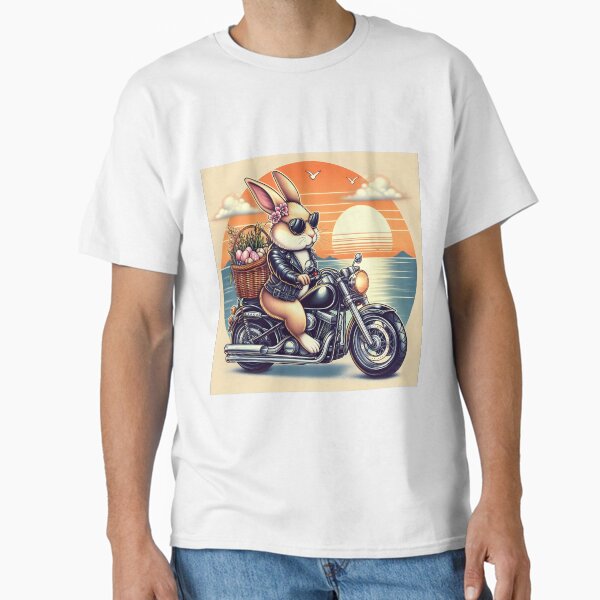 Artikel-Vorschau von Osterhase auf Motorrad, designt und verkauft von pikeArt-Gallery.
