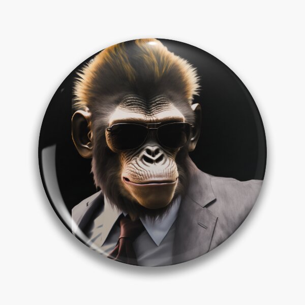 Item preview, Chic Primate Avatar: Smart Ape in Suit and Sunglasses designed and sold by iQuorra.