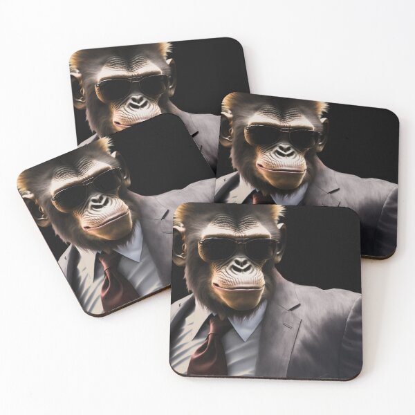 Item preview, Chic Primate Avatar: Smart Ape in Suit and Sunglasses designed and sold by iQuorra.