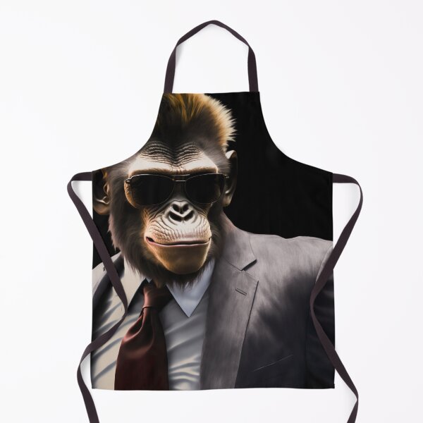 Item preview, Avatar de primate elegante: simio inteligente con traje y gafas de sol designed and sold by iQuorra.