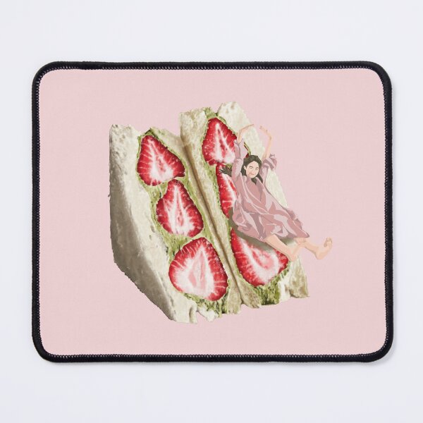 Item preview, A cute girl on Matcha Strawberry Sando designed and sold by OliveOilstudio.