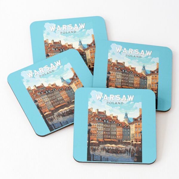 Item preview, Warsaw Poland Travel Art Vintage designed and sold by KrisSidDesigns.